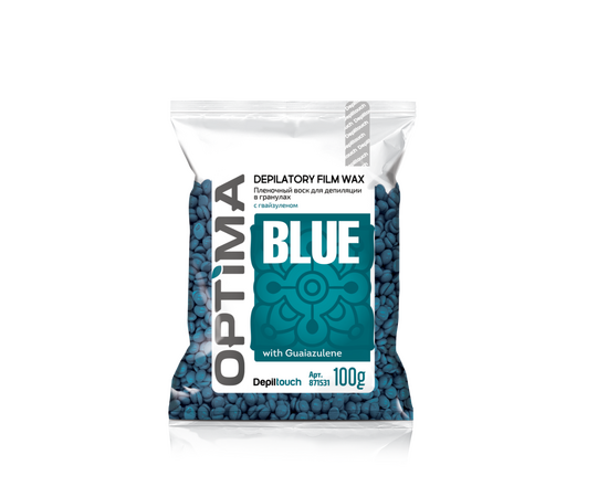 Depiltouch OPTIMA BLUE - Пленочный воск для депиляции в гранулах «BLUE» 100 гр, Объём: 100 гр
