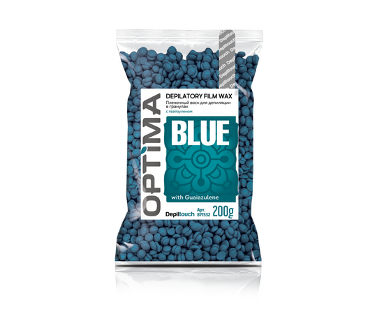 Depiltouch OPTIMA BLUE - Пленочный воск для депиляции в гранулах «BLUE» 200 гр, Объём: 200 гр