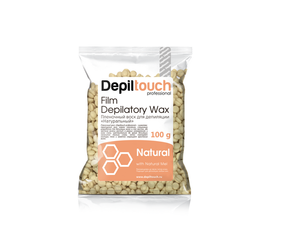 Depiltouch Professional Natural - Пленочный воск в гранулах с натуральным воском 100 гр, Объём: 100 гр