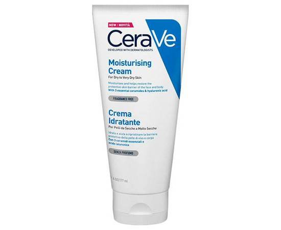 CERAVE Moisturising Cream For Dry to Very Dry Skin - Увлажняющий крем с церамидами для сухой и очень сухой кожи лица и тела 177 мл