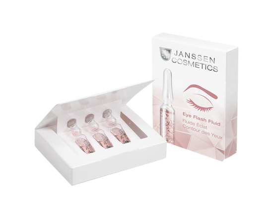 Janssen Cosmetics Eye Flash Fluid - Увлажняющая и восстанавливающая сыворотка в ампулах для контура глаз 7 х 1,5 мл, Объём: 7 х 1,5 мл