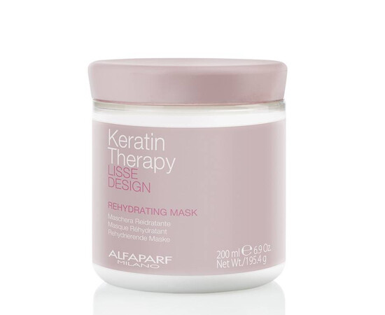 ALFAPARF LISSE DESIGN Keratin Therapy REHYDRATING MASK - Маска кератиновая увлажняющая восстанавливающая для волос 200 мл