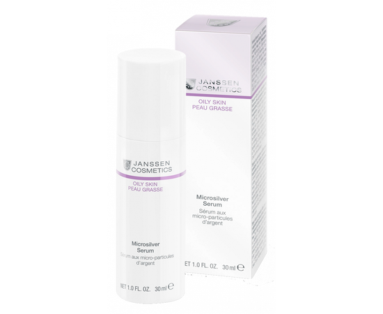 Janssen Cosmetics Oily Skin Microsilver serum - Сыворотка с антибактериальным действием для жирной, воспаленной кожи 30 мл, Объём: 30 мл