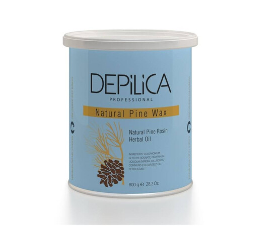 Depilica Natiral Pine Wax - Теплый воск натуральный 800 гр (банка)