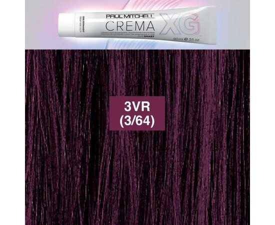 Paul Mitchell CREMA XG Violet Red 3VR - Деми-перманентный безамиачный кремовый краситель Фиолетово-красный тёмно-коричневый 90 мл