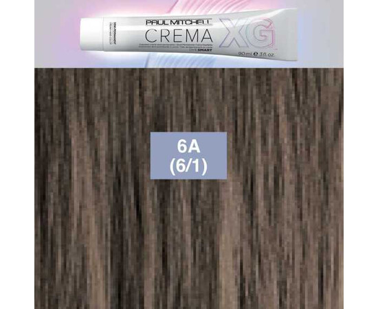 Paul Mitchell CREMA XG ASH 6A - Деми-перманентный безамиачный кремовый краситель Пепельный тёмный блондин 90 мл