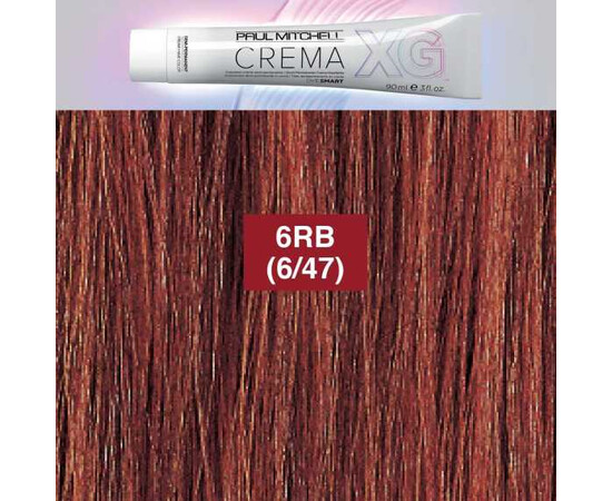 Paul Mitchell CREMA XG Red Brown 6RB - Деми-перманентный безамиачный кремовый краситель Красный коричневый тёмный блондин 90 мл