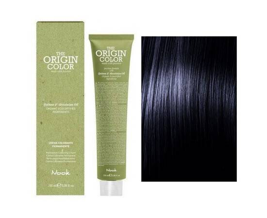Nook The Origin Color - Профессиональный краситель для волос, 1.11 Иссиня-Черный Шатен 100 мл