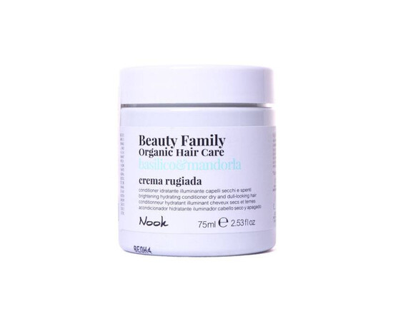 Nook Beauty Family Organic Hair Care Crema Rugiada Basilico & Mandorla - Крем-кондиционер для сухих и тусклых волос 75 мл, Объём: 75 мл