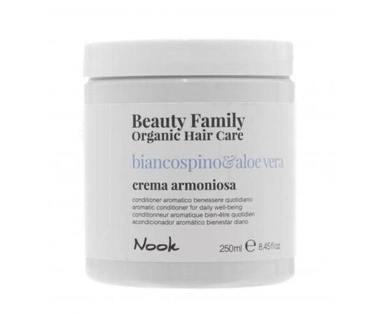 Nook Beauty Family Organic Hair Care Crema Armoniosa Biancospino & Aloe Vera - Крем-кондиционер для ежедневного ухода 250 мл, Объём: 250 мл