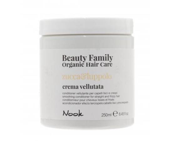 Nook Beauty Family Organic Hair Care Crema Vellutata Zucca & Luppolo - Разглаживающий крем-кондиционер для прямых и вьющихся волос 250 мл, Объём: 250 мл