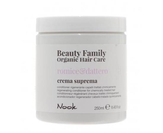 Nook Beauty Family Organic Hair Care Crema Suprema Romice & Dattero - Восстанавливающий крем-кондиционер для химически обработанных волос 250 мл, Объём: 250 мл