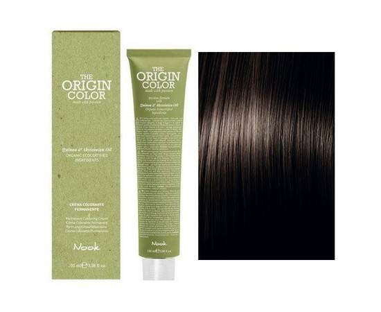 Nook The Origin Color - Профессиональный краситель для волос, 44.0 Интенсивный Натуральный Шатен 100 мл