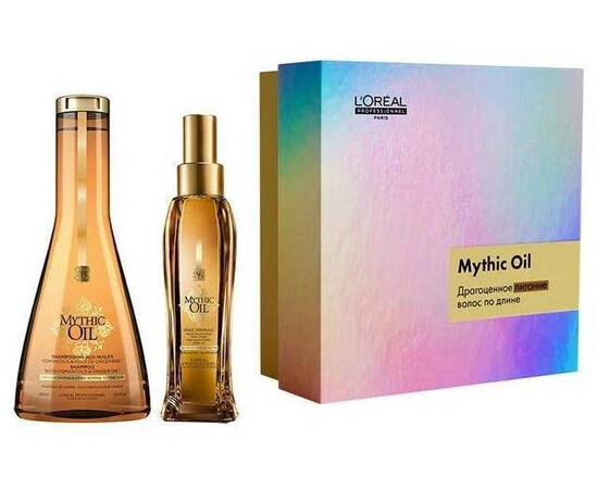 Loreal Mythic Oil - Набор для питания волос по длине (Шампунь 250 мл + Масло 100 мл)