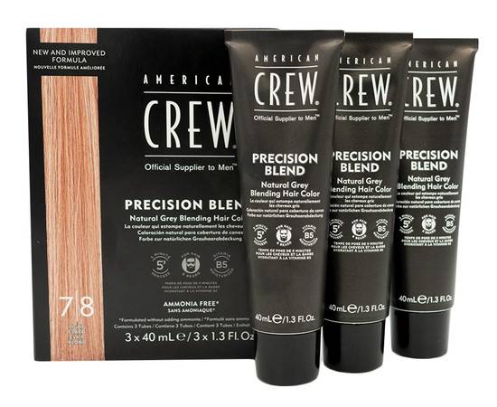 American Crew Precision Blend 7/8 Блонд - Краска для седых волос 3 х 40 мл