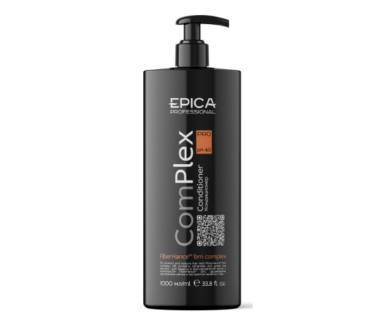 Epica Professional ComPlex PRO Conditioner pH 4.0 -  Кондиционер для защиты и восстановления волос с комплексом FiberHance™ bm, церамидами, протеинами шёлка и экстрактом зелёного чая 1000 мл, Объём: 1000 мл