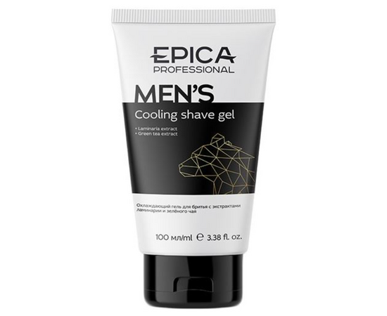 Epica Professional Men's Cooling Shave Gel  - Охлаждающий гель для бритья с экстрактом ламинарии и зеленого чая 100 мл