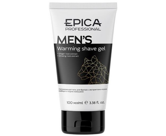 Epica Professional Men's Warming Shave Gel  - Согревающий гель для бритья с экстрактом корня имбиря и женьшеня100 мл
