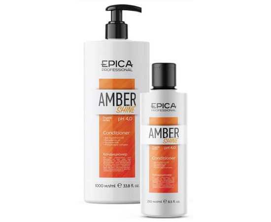 Epica Professional Amber Shine Organic Conditioner -  Кондиционер для восстановления и питания волос 1000 мл, Объём: 1000 мл, изображение 2