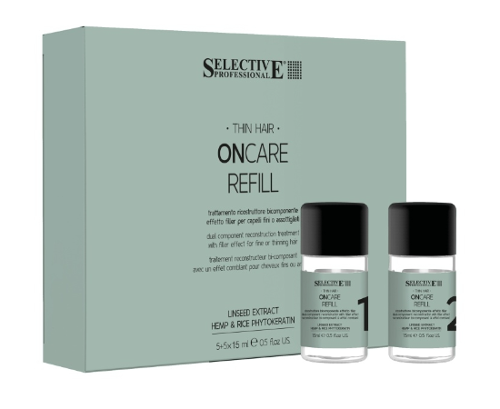 Selective Oncare  Refill treatment - Филлер двухкомпанентный для восстановления волос 5+5 по 15 мл