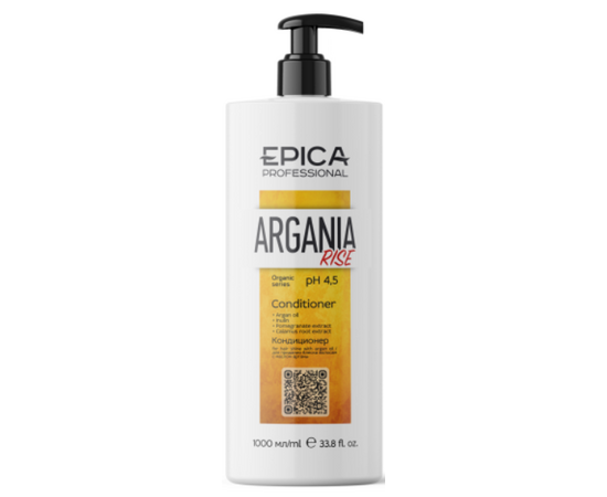 Epica Professional Argania Rise Organic Conditioner -  Кондиционер для придания блеска с маслом арганы 1000 мл, Объём: 1000 мл
