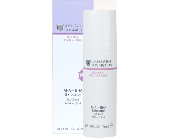 Janssen Cosmetics Oily Skin AHA + BHA Exfoliator - Пилинг-гель с фруктовыми кислотами 20% 30 мл, Объём: 20% - 30 мл
