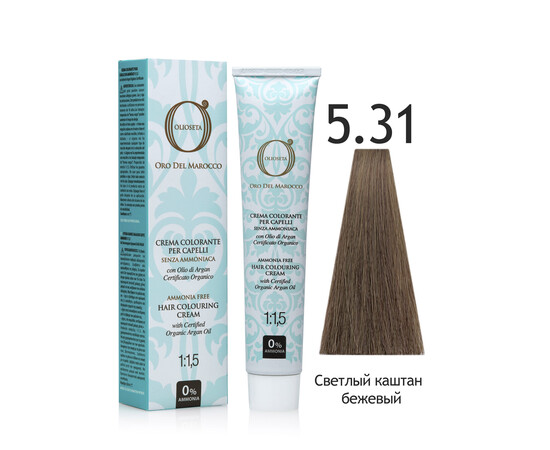 Barex Italiana Olioseta Oro del Marocco Crema 5.31 Светлый каштан бежевый - Крем-краска 100 мл