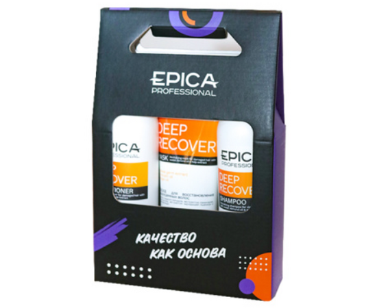 Epica Professional Набор Deep Recover Set  - Набор: шампунь 300 мл, кондиционер 300 м л, маска 250 мл, изображение 2