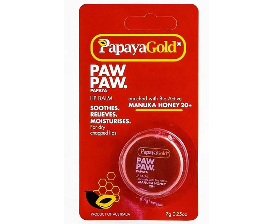 PapayaGold бальзам для губ и кожи с медом Манука, 7 мл, Объём: 7 гр