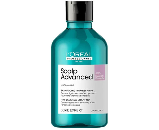 Loreal Scalp Advanced Shampoo - регулирующий баланс чувствительной кожи головы 300 мл, Объём: 300 мл