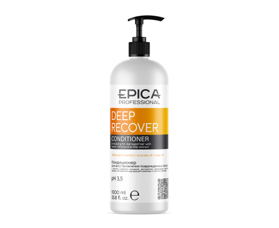 Epica Professional Deep Recover Conditioner - Кондиционер для восстановления поврежденных волос 1000 мл, Объём: 1000 мл