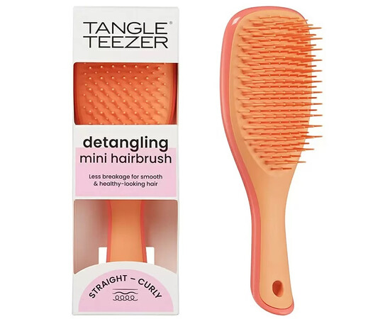 Tangle Teezer The Wet Detangler  Mini  Salmon Pink & Apricot-расчёска для волос абрикосовый, изображение 2