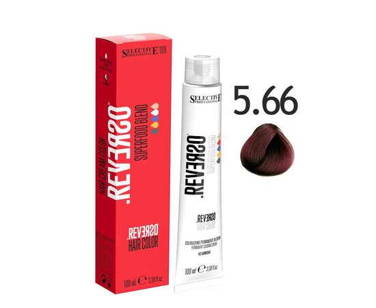 Selective Reverso Hair Color 5.66 - Светло-каштановый красный интенсивный 100 мл, изображение 2