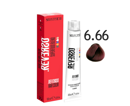 Selective Reverso Hair Color 6.66 - Темный блондин красный интенсивный 100 мл, изображение 2