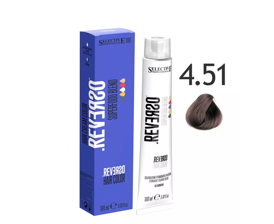 Selective Reverso Hair Color 4.51- Каштановый "Темный шоколад" 100 мл, изображение 2
