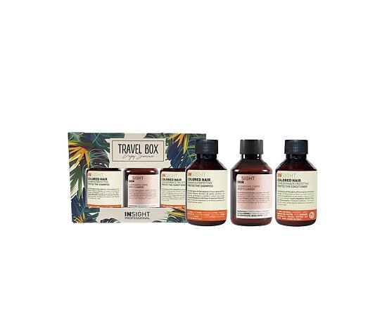 Insight Professional Набор Travel Box Colored Hair Дорожный набор: шампунь, кондиционер, гель для тела 3 х 100 мл