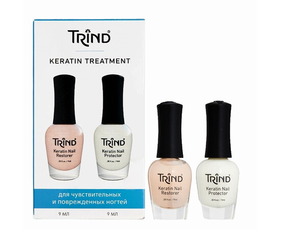 Trind Keratin Treatment Set - Набор по уходу за ногтями 2 поз, Набор: 2 поз.
