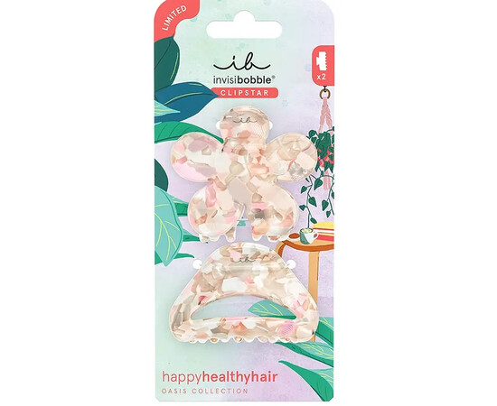 Invisibobble Clipstar Oasis Refreshed Bloom заколка , размер M, 2 шт
