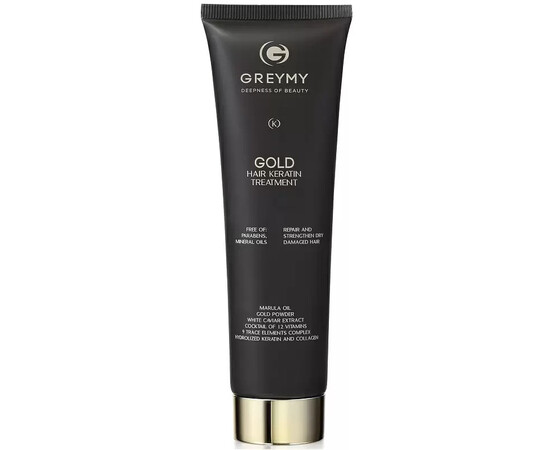 Greymy Gold Hair Keratin Treatment -Кератиновый крем с частицами золота для выпрямления волос , 100 мл