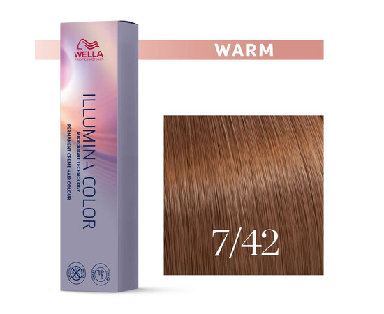 Wella Professional Illumina Color 7/42 средний блондин красный 60 мл