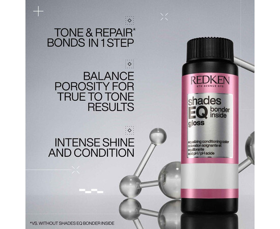 Redken Shades EQ Bonder Inside 09AG Glossy Greige - Краска-блеск без аммиака для тонирования 60 мл, изображение 2