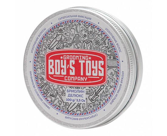 Boy's Toys Deluxe Oil Based Clay - Бриолин для укладки волос сверх сильной фиксации со средним уровнем блеска 100 мл, Объём: 100 мл, изображение 2