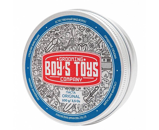 Boy's Toys Original Defining Matte Paste - Паста для укладки волос средней фиксации с низким уровнем блеска 100 мл, Объём: 100 мл, изображение 2