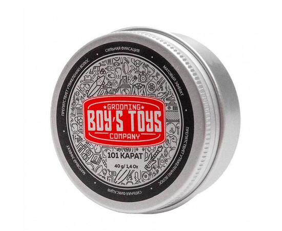 Boy's Toys 101 Karat Strong Hold Matte Paste - Паста для укладки волос высокой фиксации с низким уровнем блеска 40 мл, Объём: 40 мл, изображение 2