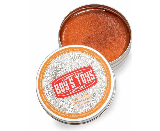 Boy's Toys Custom Pomade Strong Hold - Помада для укладки волос сильной фиксации и средним уровнем блеска 100 мл, Объём: 100 мл, изображение 3
