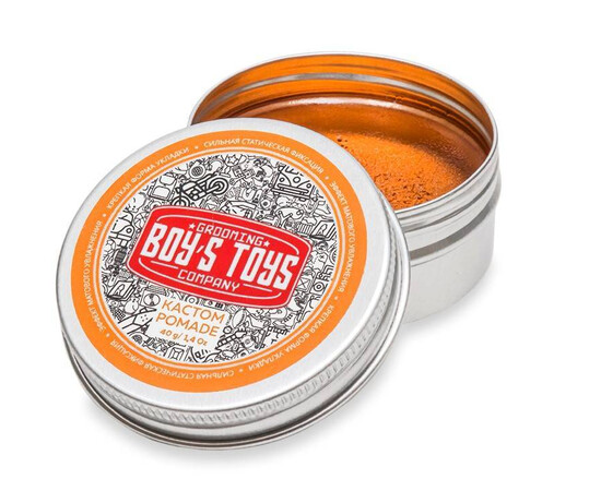 Boy's Toys Custom Pomade Strong Hold - Помада для укладки волос сильной фиксации и средним уровнем блеска 40 мл, Объём: 40 мл, изображение 3